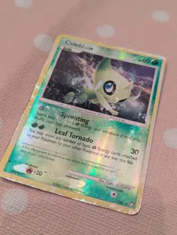 Celebi 7/123 Mysterious Treasures Reverse HOLO Rare Pokemon DMG - Image 3