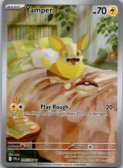 Yamper #099/094 ME02: Phantasmal Flames Full Art Rare Holo Pokemon NM (B) - Image 1