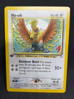 Ho-oh 18/64 Non Holo Rare 1st Edition Neo Revelation 2001 Pokemon TCG LP-MP - Image 1