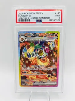 PSA 9 Pokemon Flareon ex Prismatic Evolutions Special Illustration Rare - Image 2