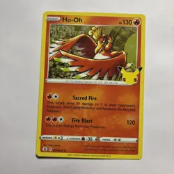 NM Ho-oh 001/025 Celebrations 25th Anniversary Holo Rare Pokemon card English - Image 1