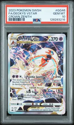 2023 Pokemon SWSH Crown Zenith #GG46 FA Deoxys VSTAR PSA 10 GEM MINT - Image 1