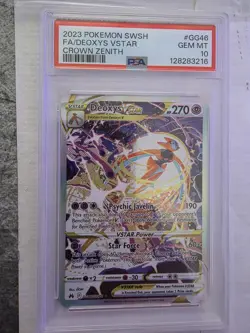 2023 Pokemon SWSH Crown Zenith #GG46 FA Deoxys VSTAR PSA 10 GEM MINT - Image 4