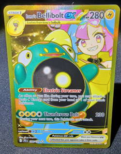 Pokemon TCG Journey Together Gold Card Hyper Rare Ionos Bellibolt EX 188/159 - Image 1