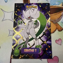 Gold Box Hit Holo Mewtwo Y Textured Shinny Database Non-TCG Pokemon Card - Image 1