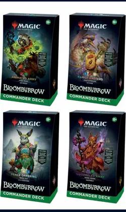 Bloomburrow Commander Deck Display Magic the Gathering Set Of 4 - Image 1