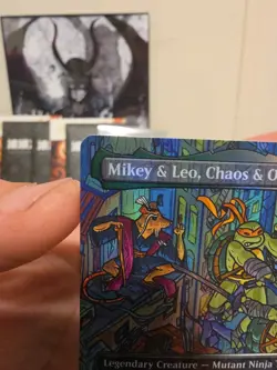 Mikey & Leo, Chaos & Order Borderless Teenage Mutant Ninja Turtles Foil TMNT MTG - Image 3