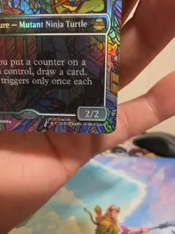 Mikey & Leo, Chaos & Order Borderless Teenage Mutant Ninja Turtles Foil TMNT MTG - Image 5