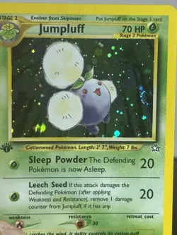 Pokemon Neo Genesis 1st Edition Jumpluff Holo Rare Card 7/111 LP Condition SWIRL - Image 3