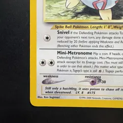 Pokemon Vintage WoTC Black Star Promo Togepi #30 Wizards Of The Coast 2001 - Image 5