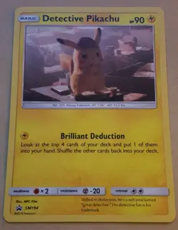 POKEMON - DETECTIVE PIKACHU - PIKACHU SM194 - ENGLISH VERSION (HOLO) NM - Image 1