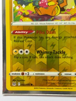 Pikachu 052/196 - Lost Origin - Reverse Holo - Pokemon TCG - English - Image 5