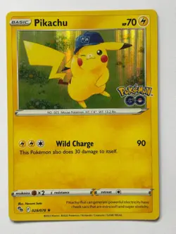 Pokemon TCG - Sword & Shield - Pokemon Go - Pikachu 028/078 - Holo - English - Image 1