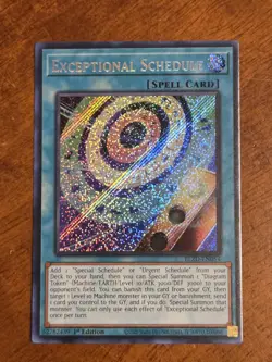Exceptional Scedule BLZD-EN054 Secret Rare Yugioh 1st Edition Blazing Dominion - Image 1