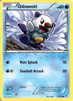 Oshawott 39/149 Boundaries Crossed Pokemon Card TCG - Image 1