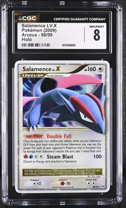 CGC 8 Salamence LV.X 2009 Arceus 98/99 Holo Pokemon Card - Image 1