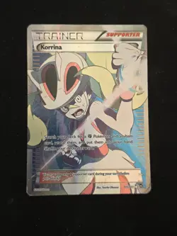 Pokemon TCG Korrina 111/111 XY Furious Fists Ultra Rare Full Art Holo Card - Image 1