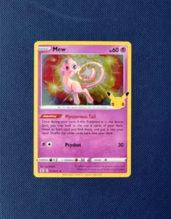 Pokemon celebrations Mew 011/025 Holo Promo Card 2021 25th Anniversary - Image 1