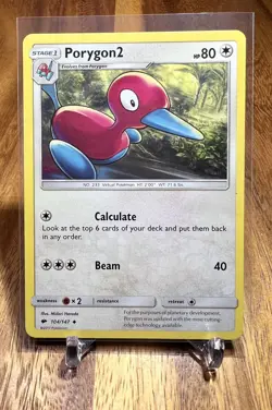 Porygon2 104/147 Burning Shadows Pokemon Card NM - Image 1