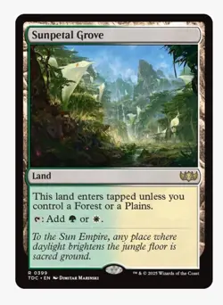 Sunpetal Grove | MTG TDC | Green White Dual Land Commander EDH Rare | NM - Image 1
