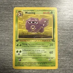 Pokemon Card - Weezing Fossil 45/62 Uncommon 1st Edition - Image 1