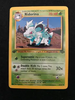Nidorina 1st Edition 40/64 Jungle Set | Near Mint (NM) vintage Pokemon card TCG - Image 1