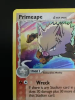 Primeape (Delta Species) Reverse Holo Stamped (2006) EX Holon Phantoms Pokemon - Image 2