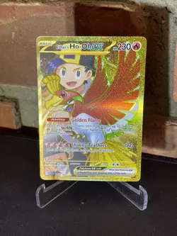 Pokemon TCG Ethan's Ho-Oh EX Card 239/182 Gold Hyper Rare Destined Rivals - Image 2