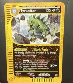 Pokemon Tyranitar Jumbo Promo Reverse Holo 003/012 Oversized HP 120, 2002 - Image 1