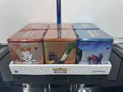 Pokemon 2022 Stacking Tins Darkness, Fire, Fighting New/Factory Sealed With Box - Image 1