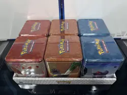 Pokemon 2022 Stacking Tins Darkness, Fire, Fighting New/Factory Sealed With Box - Image 2