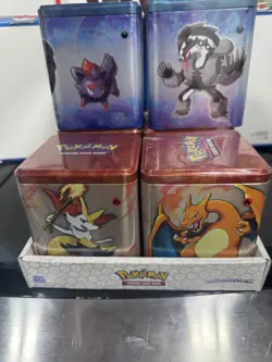 Pokemon 2022 Stacking Tins Darkness, Fire, Fighting New/Factory Sealed With Box - Image 5