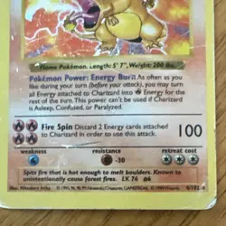 Wizards of the Coast Base Set Shadowless Charizard 4/102 Holo Rare ENG - Image 2