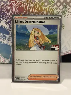 Pokemon Lillie's Determination 119/132 Prize Pack Series 8 Cosmo Holo - NM - Image 1