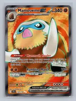 Mamoswine ex 174/159 Ultra Rare Journey Together Pokemon NM - Image 1
