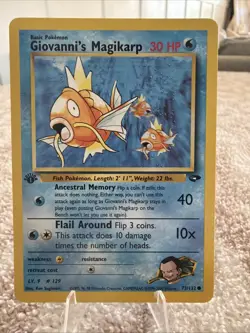 GIOVANNI'S MAGIKARP 73/132 COMMON GYM CHALLENGE POKEMON 1ST EDITION NM - Image 1
