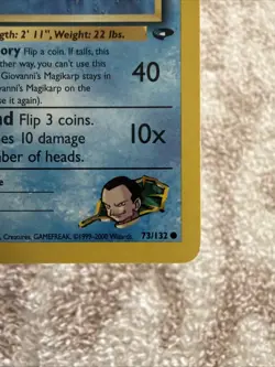 GIOVANNI'S MAGIKARP 73/132 COMMON GYM CHALLENGE POKEMON 1ST EDITION NM - Image 4