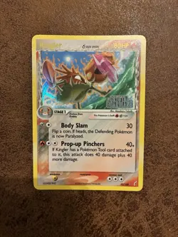 Kingler Delta Reverse Holo Stamp 22/100 Pokemon TCG EX Crystal Guardians - Image 1