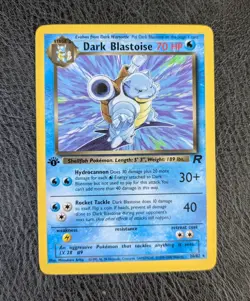 Pokemon Vintage First Edition Non Holo Dark Blastoise Team Rocket 20/82 WotC - Image 1