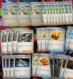 Pokemon TCG Playable Trainer Lot of 65 - Lillie's Determination Hilda Pokepad + - Image 2