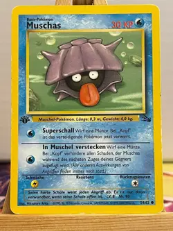 Muschas 54/62 Fossil 1st Edition Common Deutsch Exc Pokemon - Image 1