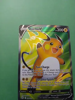 Pokemon Sword & Shield Brilliant Stars Raichu V 158/172 Full Art Rare - Image 5