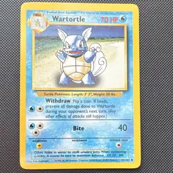 Pokemon TCG Wartortle Base Set Unlimited Uncommon Regular English 42/102 1999 - Image 1