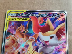 Pokemon TCG Charizard & Braixen GX TAG TEAM Full Art Holo SM230 English - Image 3