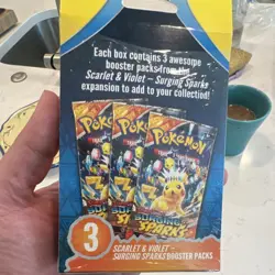 Pokemon Scarlet & Violet Surging Sparks Booster Packs 3-Pack Pikachu English - Image 3