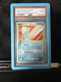 Pokemon Mew Gold Star 2008 World Championships Promo #101 PSA 6 - very clean - Image 1