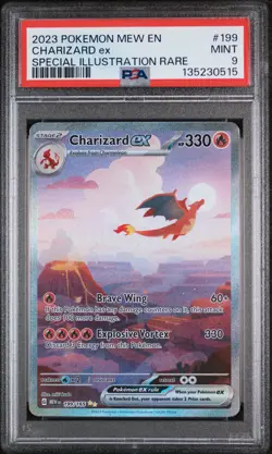 Charizard Ex Special Illustration Rare Pokemon Mew En-151 199/165 PSA 9 - Image 1