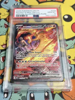 Pokemon Team Rocket's Moltres Destined Rivals SIR #229 PSA 10 Gem Mint - Image 3