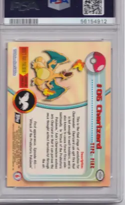 Pokemon 1999 TOPPS T.V. Charizard Foil PSA 6 (588) - Image 2