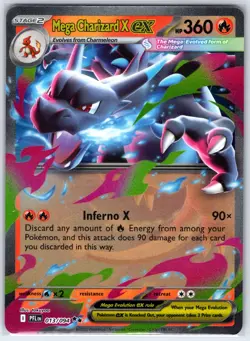 Mega Charizard X ex 013/094 Double Rare Phantasmal Flames Pokemon Holo Near Mint - Image 1